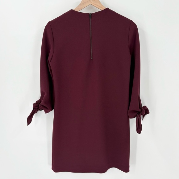 Tibi Women’s Dress Size 2 Plum Shift Tie Sleeves - Picture 2 of 5